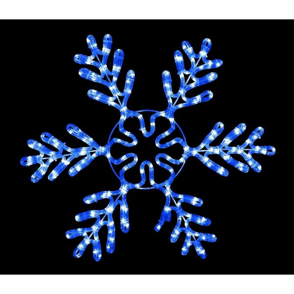 Queens Of Christmas 24 in. LED Ice Snowflake, Blue SF-SFICE-24-BL